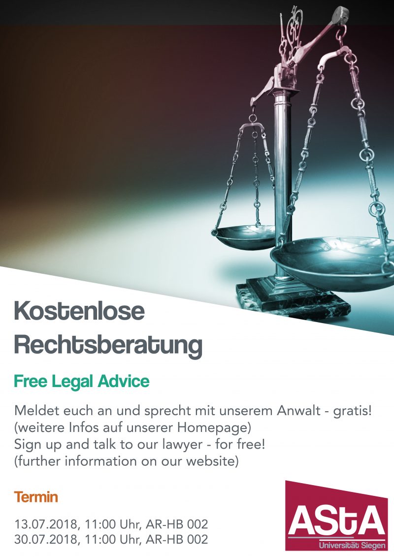 Wo Bekommt Man Kostenlose Rechtsberatung Kostenlose Rechtsberatung – Free Legal Advice – AStA